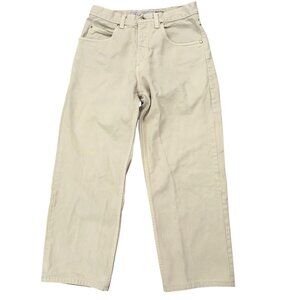 Anchor Blue Baggy Jeans Mens Size 32x30 (Fits 30x28) Denim Beige Vintage Y2K